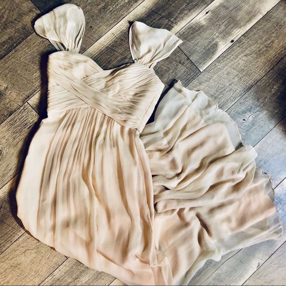 Amsale off-shoulder bridesmaids dress size 4